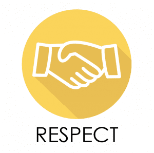 respect two hands shaking