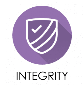 integrity shield and check mark