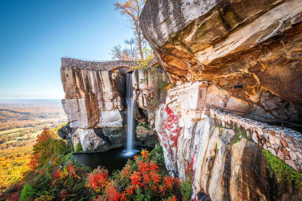 Lookout Mountain, Georgia, USA at High Falls during autumn.